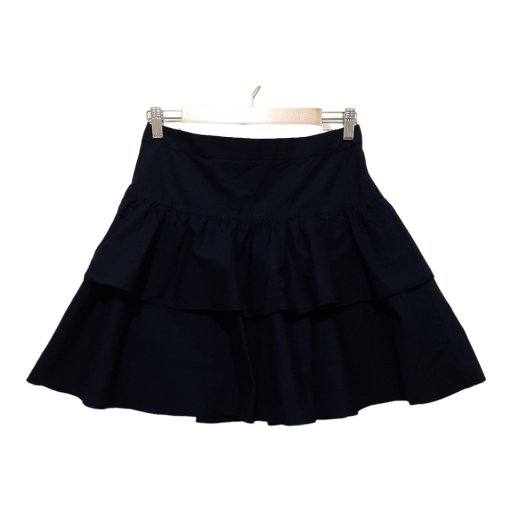 J. Crew Navy Ruffled Tiered Short Skirt Size 6